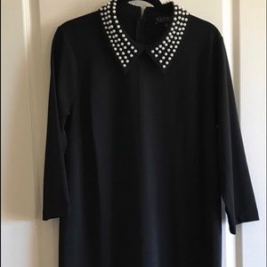 Black dress with pearl collar... Price is firm!